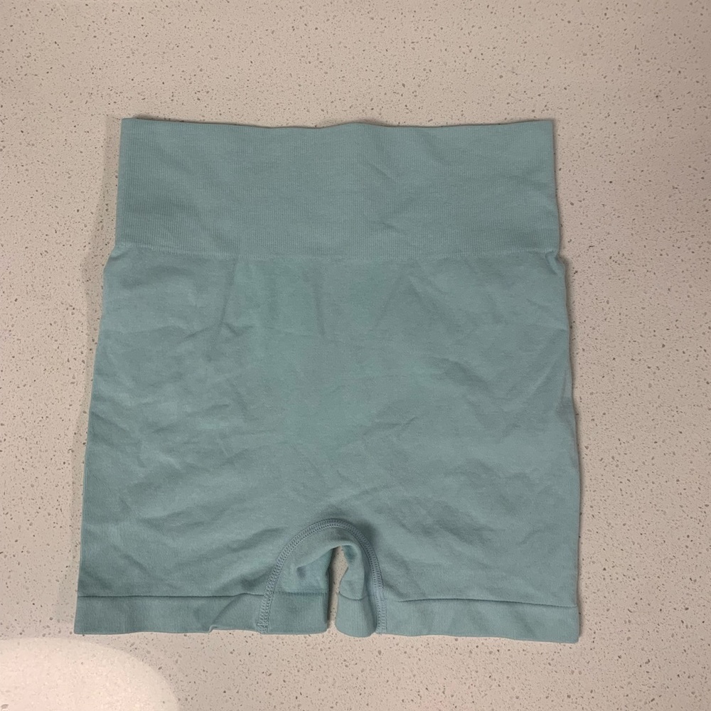 Light blue workout shorts